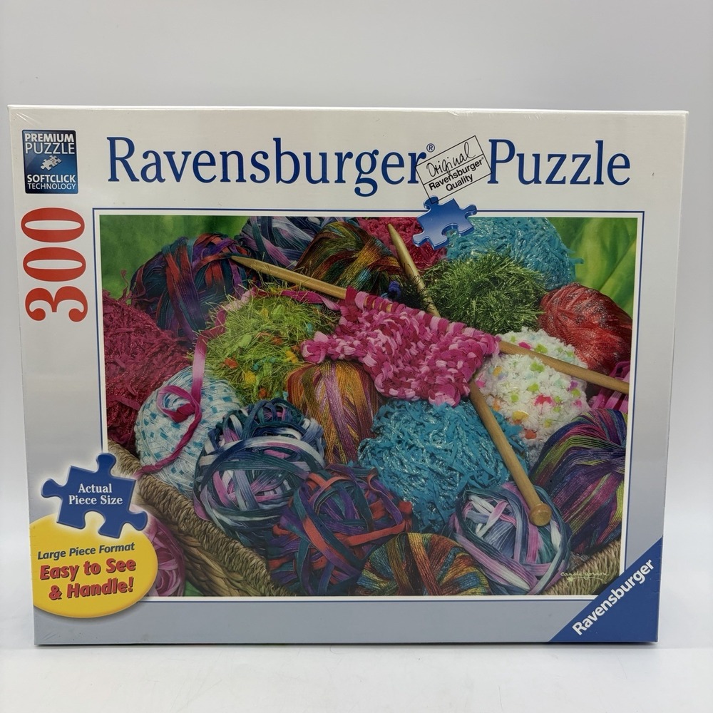 NEW Ravensburger 300 Piece Puzzle "Knitting Notions" Large Piece Format 2015